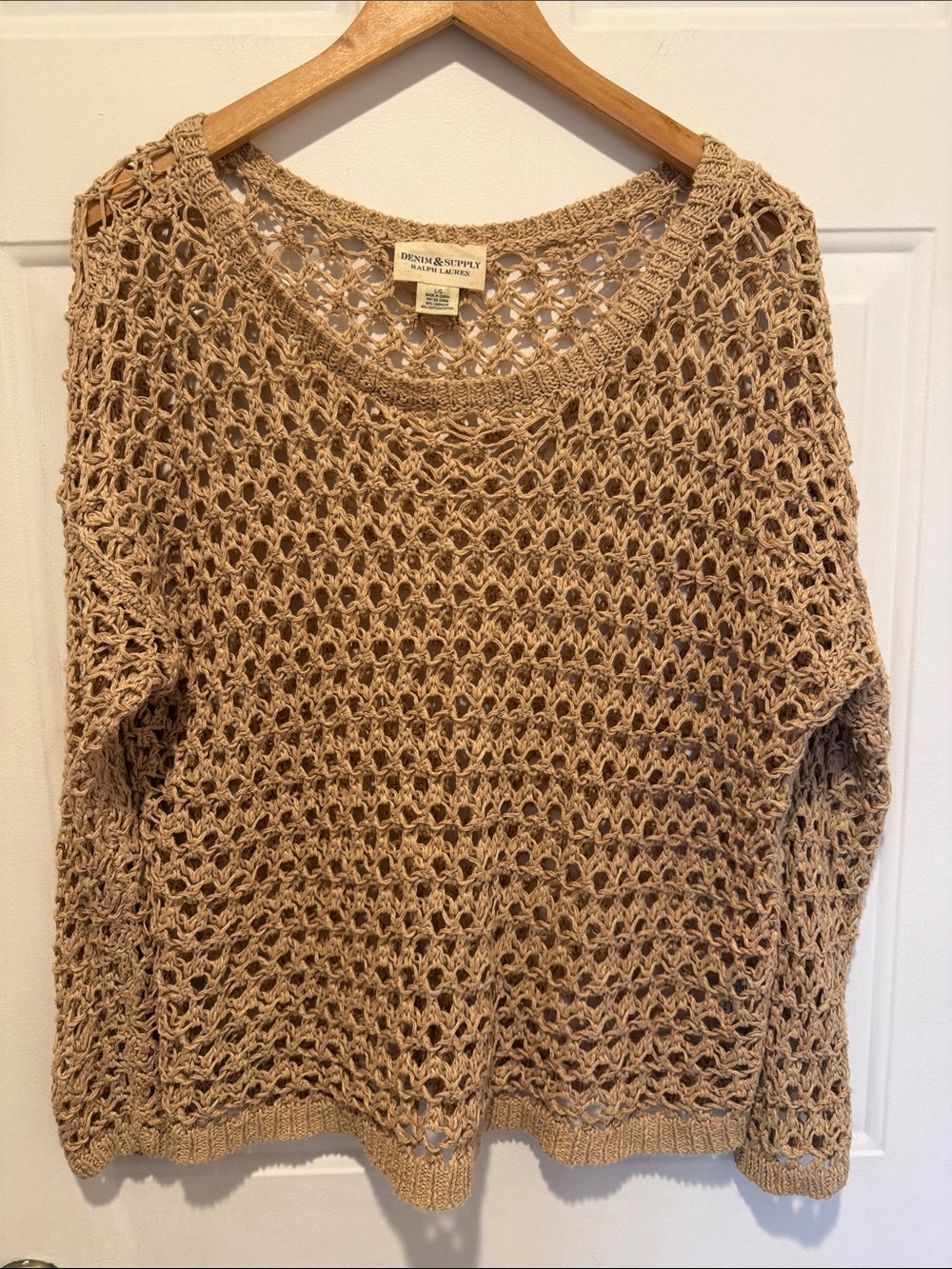 Ralph Lauren Denim & Supply Open Knit Crochet Sweater